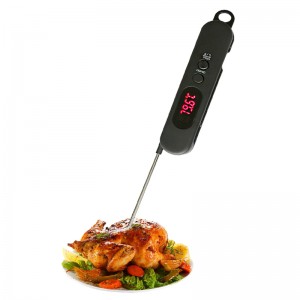 Thermomètre de viande de cuisine numérique à lecture instantanée en acier inoxydable pour les grillades
