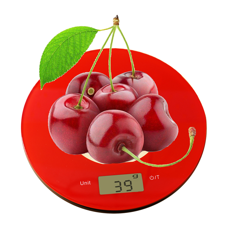 Balance de pesage numérique de cuisine de plate-forme portable de mode rouge de la Chine