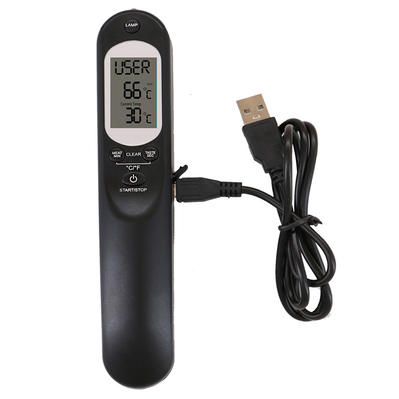Thermomètre numérique vocal de nouvelle cuisine chinoise de cuisine de nourriture de nourriture avec la lampe de poche et l'USB